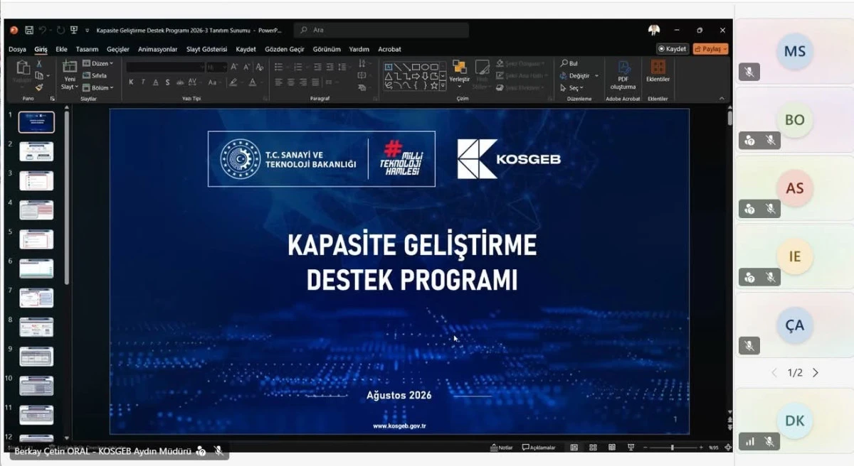 AYSO &Uuml;YELERİNE KOSGEB DESTEK PROGRAMLARI ANLATILDI