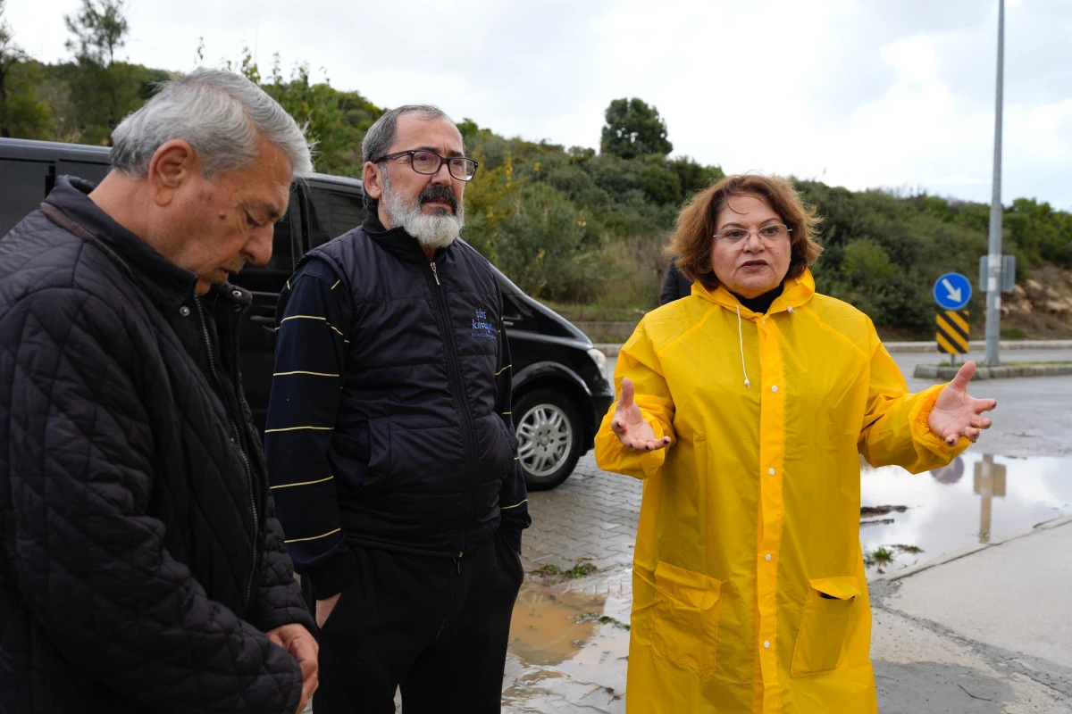 DİDİM BELEDİYESİ EKİPLERİNDEN YAĞIŞ SONRASI ANINDA MÜDAHALE 