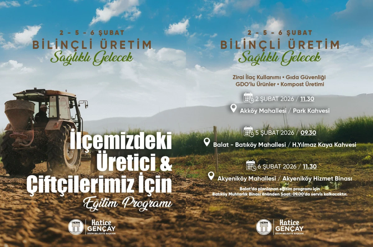 DİDİM&rsquo;DE &Uuml;RETİCİLERE Y&Ouml;NELİK BİLİN&Ccedil;Lİ &Uuml;RETİM EĞİTİMLERİ BAŞLIYOR