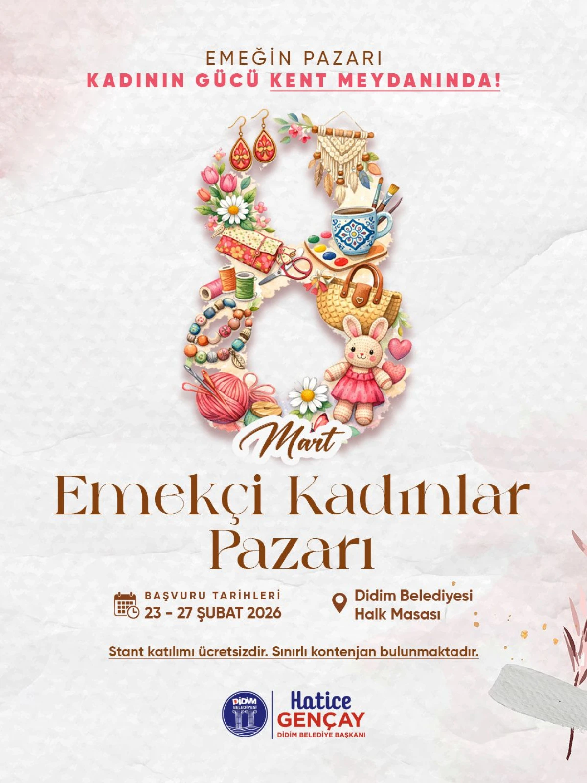 EMEK&Ccedil;İ KADINLARIMIZ &Uuml;R&Uuml;NLERİNİ DİDİMLİLERLE BULUŞTURACAK