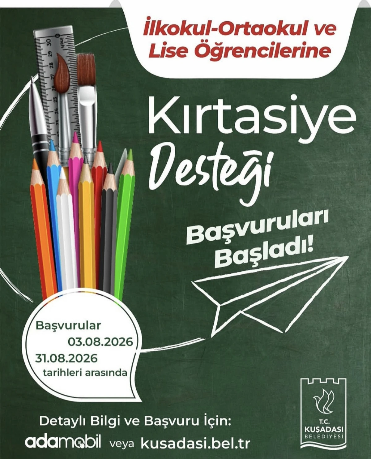 KUŞADASI BELEDİYESİ'NDEN EĞİTİME G&Uuml;&Ccedil;L&Uuml; DESTEK