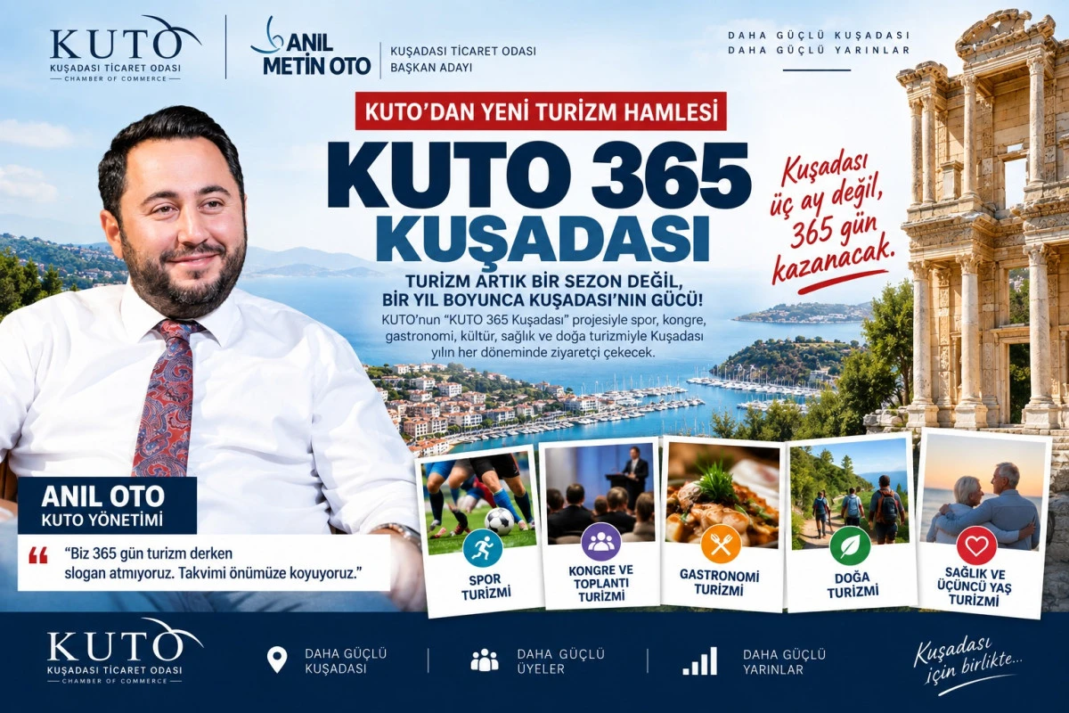 Kuşadası&rsquo;nda turizmi 12 aya yayacak &ldquo;KUTO 365&rdquo; projesi