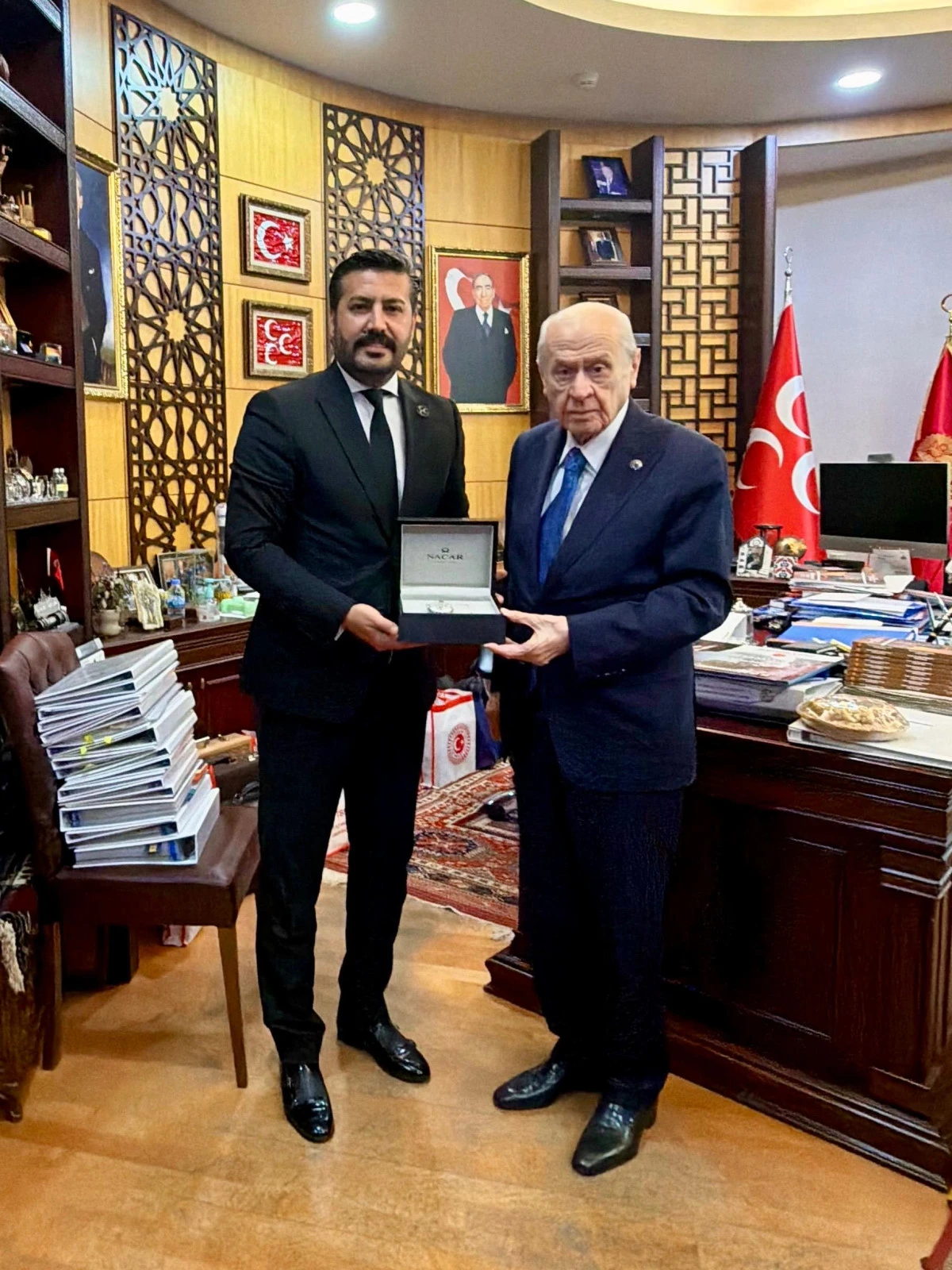 MHP Aydın İl Başkanı Cihangiroğlu, Genel Başkan Bah&ccedil;eli&rsquo;yi Ziyaret Etti...