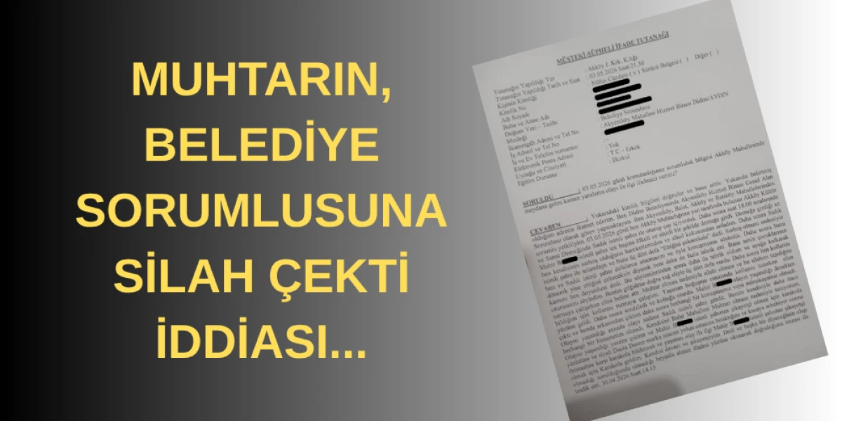 MUHTARIN, BELEDİYE SORUMLUSUNA SİLAH &Ccedil;EKTİ İDDİASI...