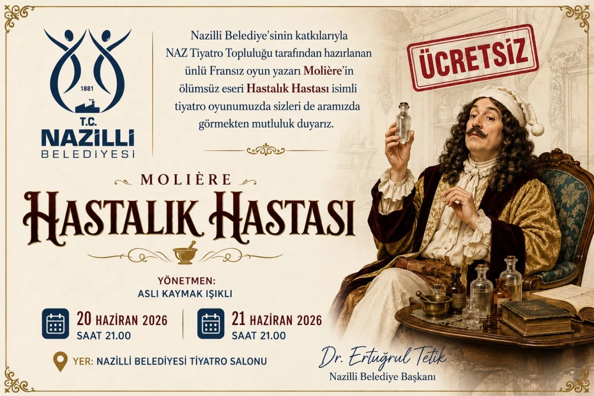 Nazilli Belediyesi&rsquo;nden &uuml;cretsiz tiyatro etkinliği
