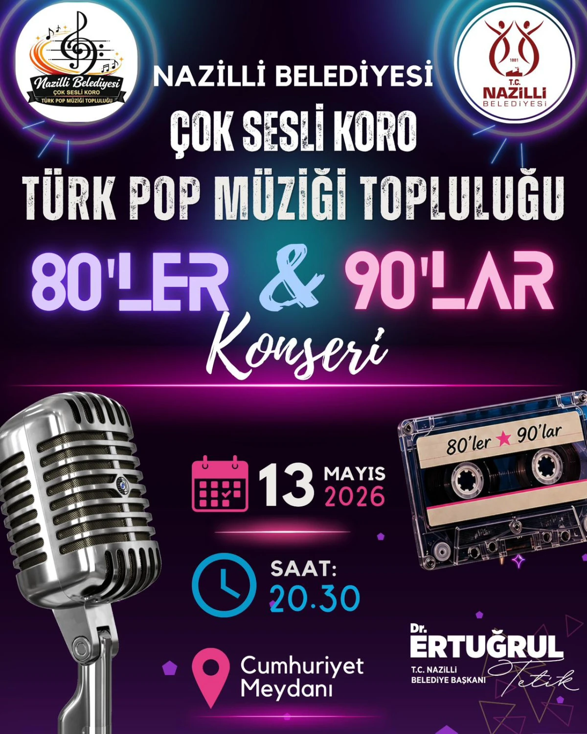 Nazilli Cumhuriyet Meydanı m&uuml;zik dolu geceye hazırlanıyor 